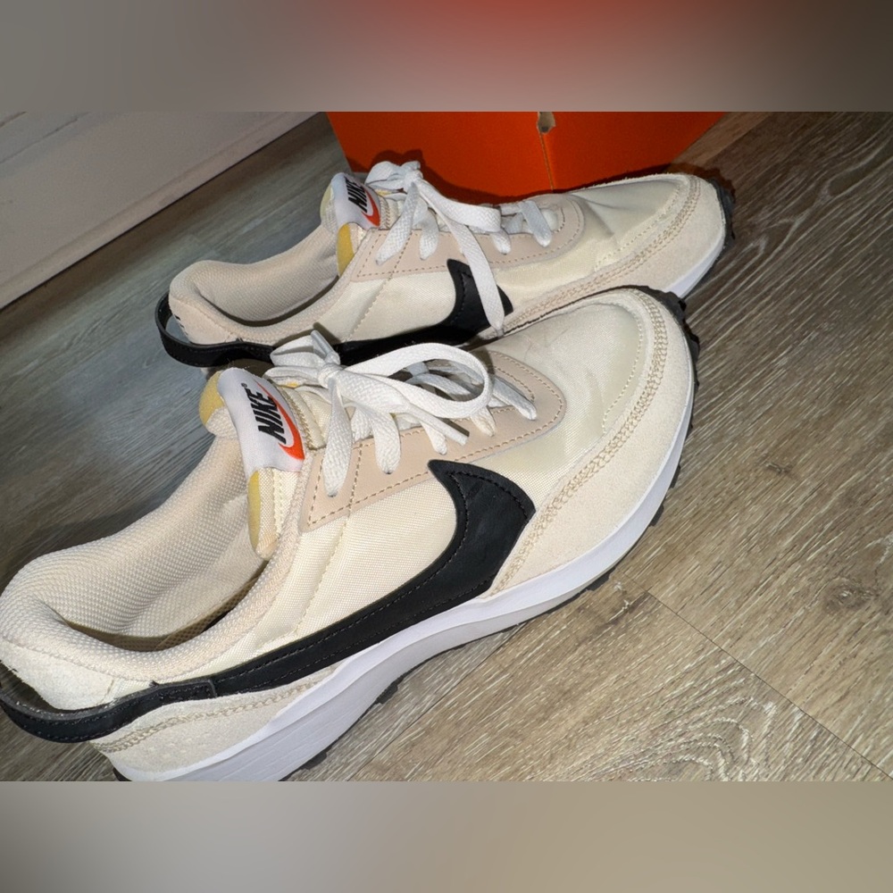 Nike Cream and Black Sneakers